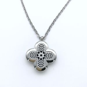 Cross Shaped Aromatherapy Stainless Steel Pendant